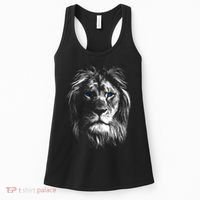 Lion Head With Blue Eyes For Lovers Lions King Of Animals Women's Tank Top thumb 0