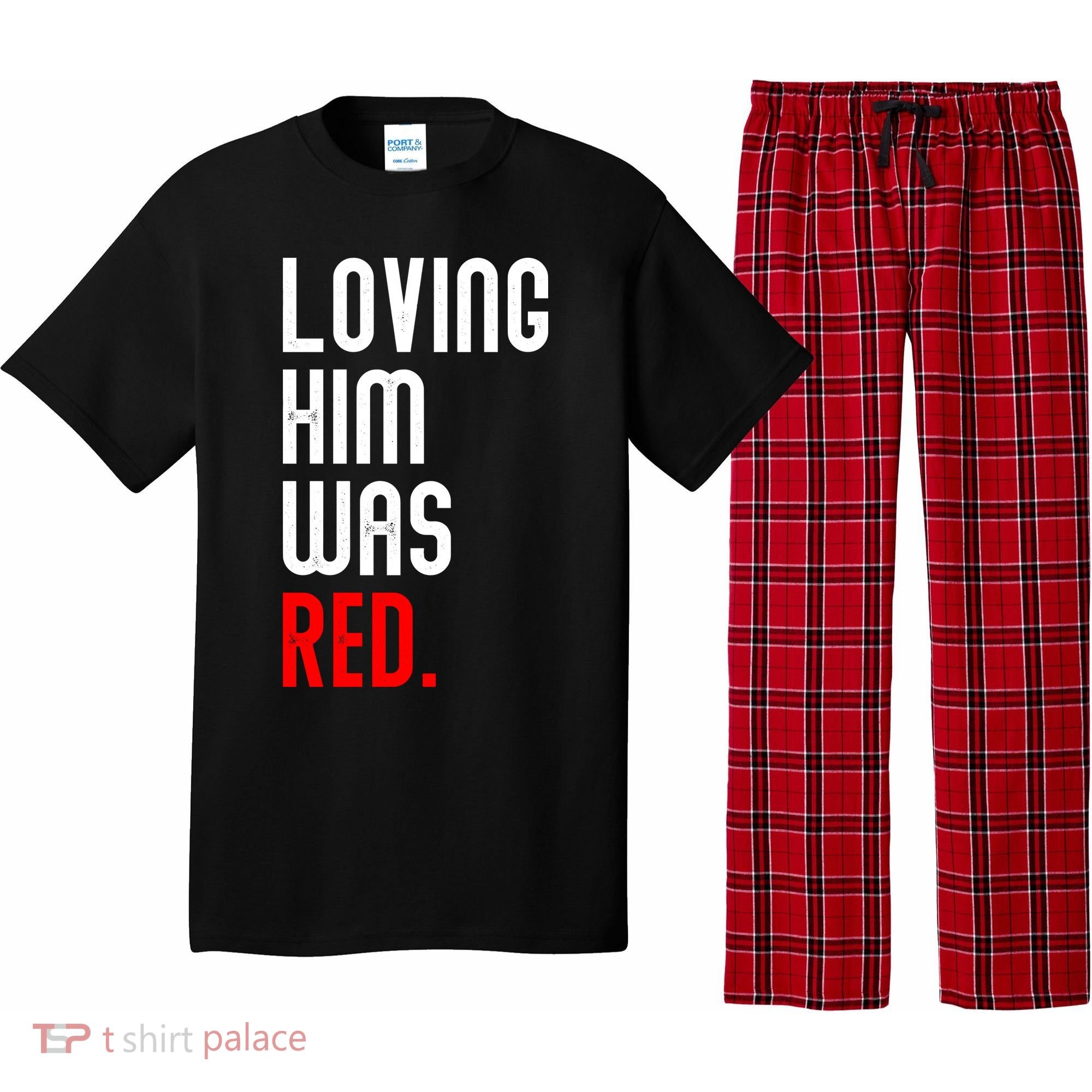 Loving Him Was Red Pajama Set