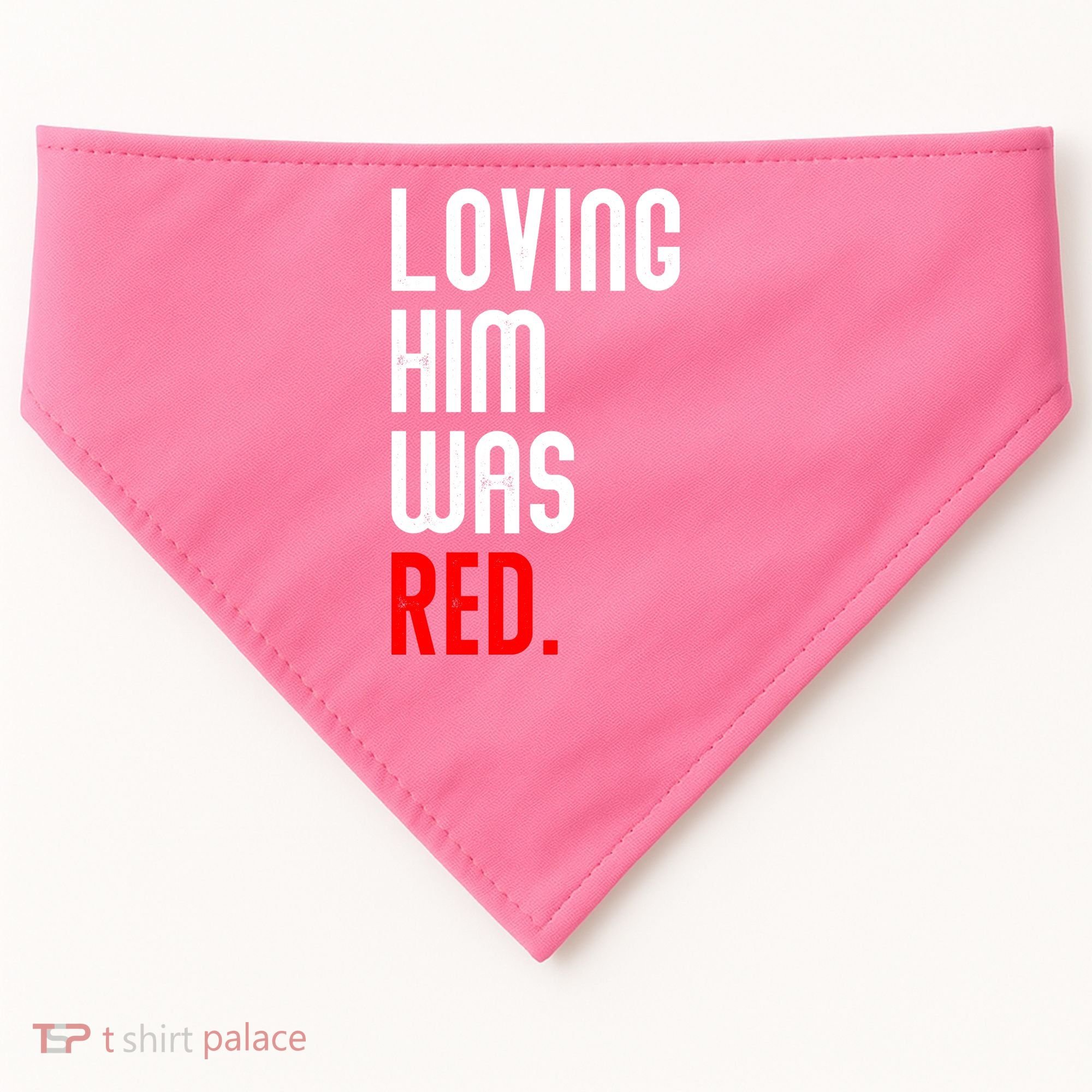 Loving Him Was Red USA-Made Doggie Bandana
