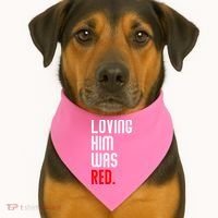 Loving Him Was Red USA-Made Doggie Bandana thumb 1