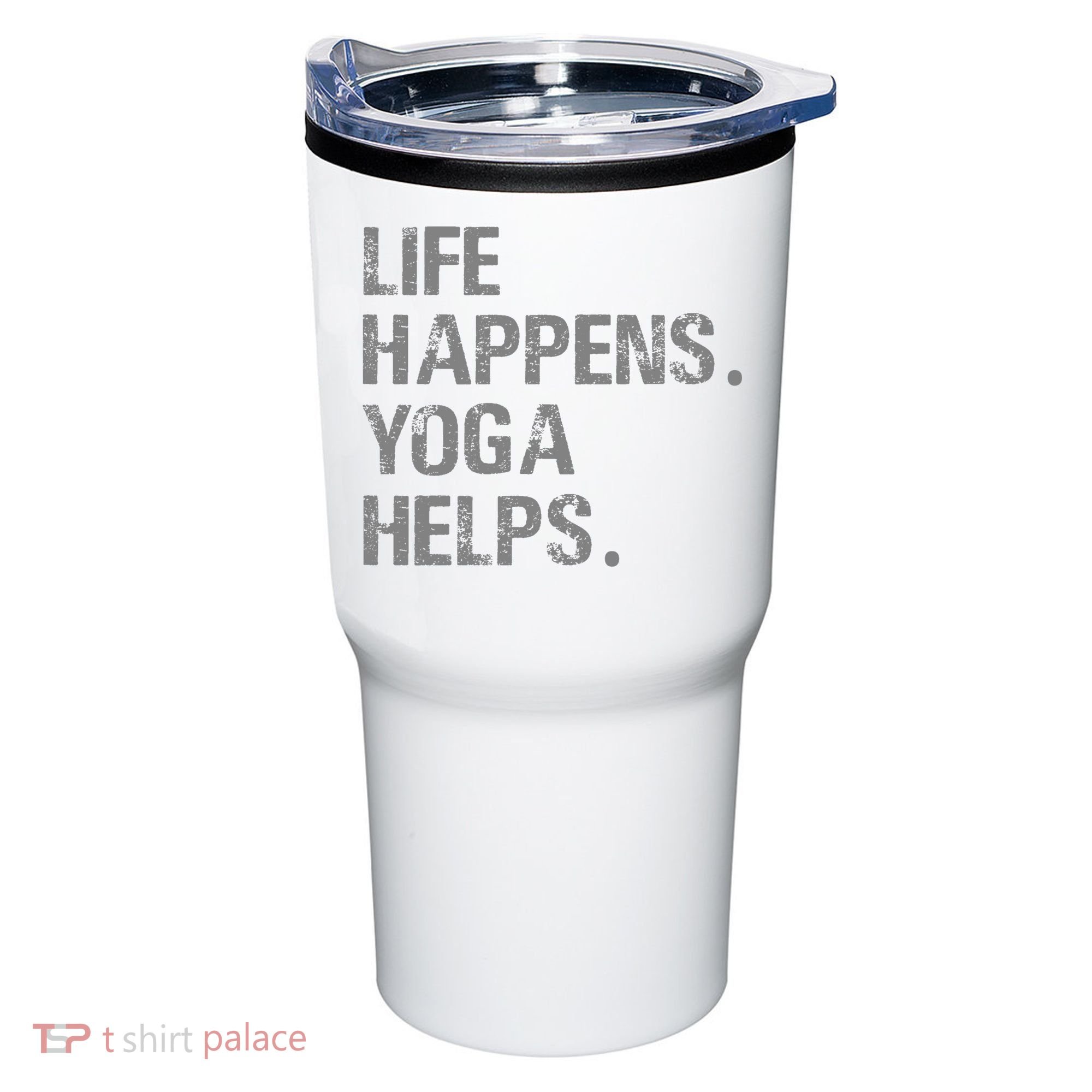 Life Happens Yoga Helps Tumbler