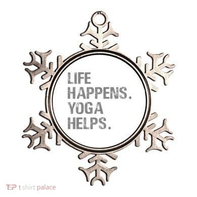 Life Happens Yoga Helps Ornament