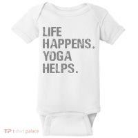 Life Happens Yoga Helps Baby Bodysuit thumb 0