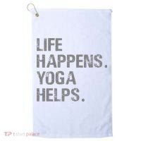 Life Happens Yoga Helps Golf Towel thumb 0
