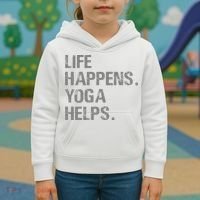 Life Happens Yoga Helps Kids Hoodie thumb 3
