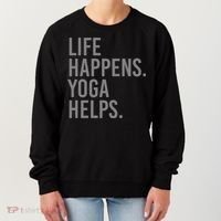 Life Happens Yoga Helps Gift Women's Sweatshirt thumb 0