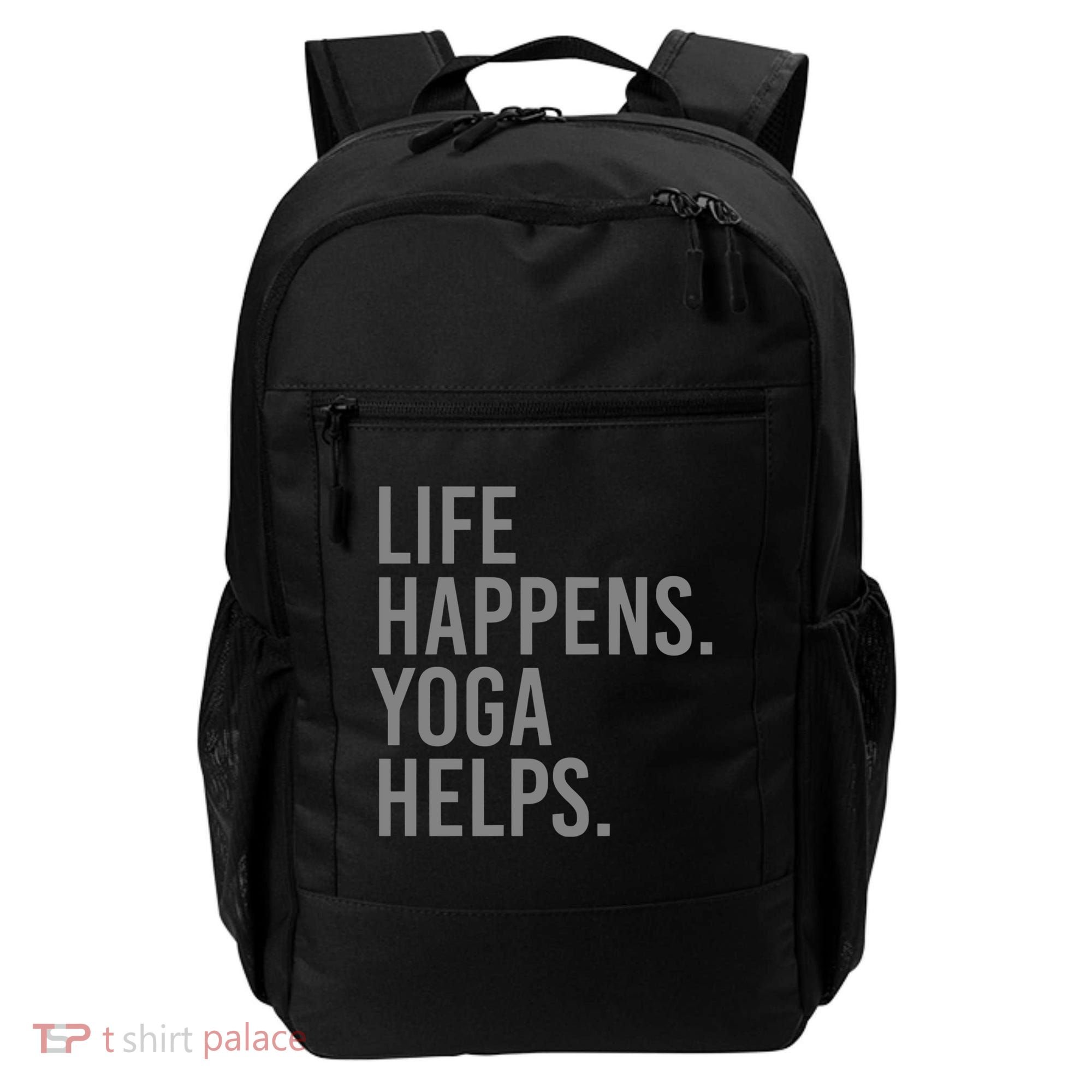 Life Happens Yoga Helps Gift Backpack