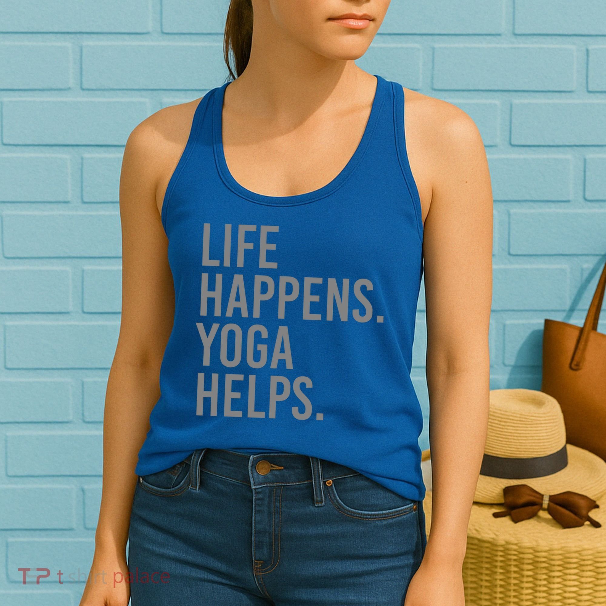 Life Happens Yoga Helps Gift Women's Tank Top