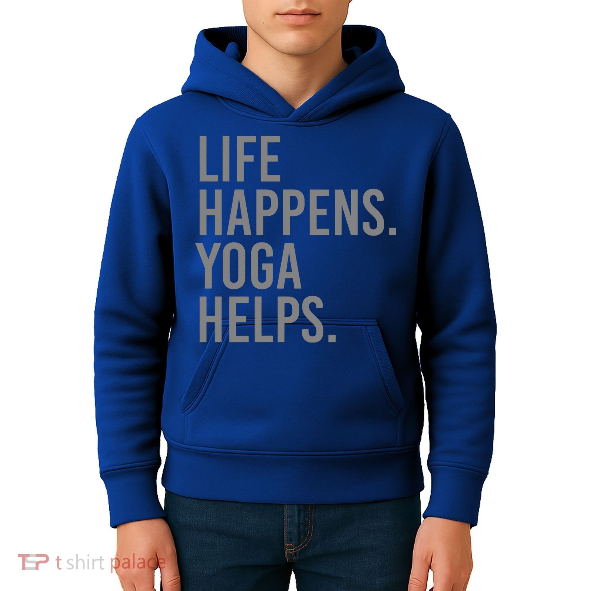 Life Happens Yoga Helps Gift Kids Hoodie