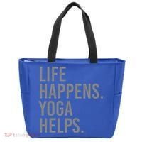 Life Happens Yoga Helps Gift Tote Bag thumb 0