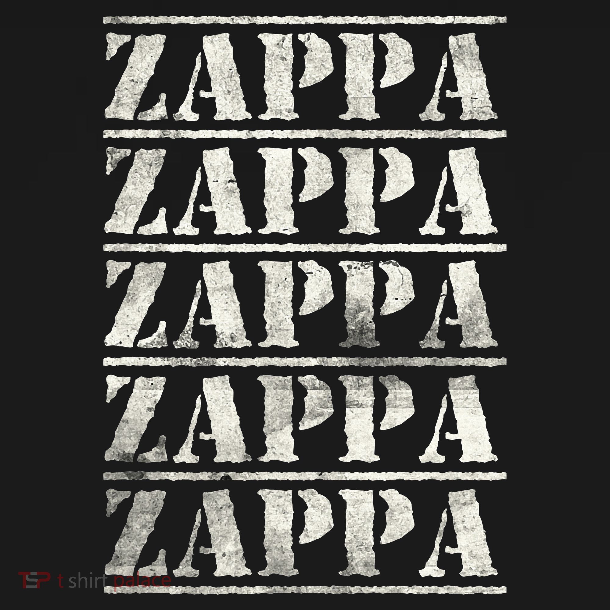 Love Heart Zappa Grunge Retro Vintage Style Black Zappa T-Shirt