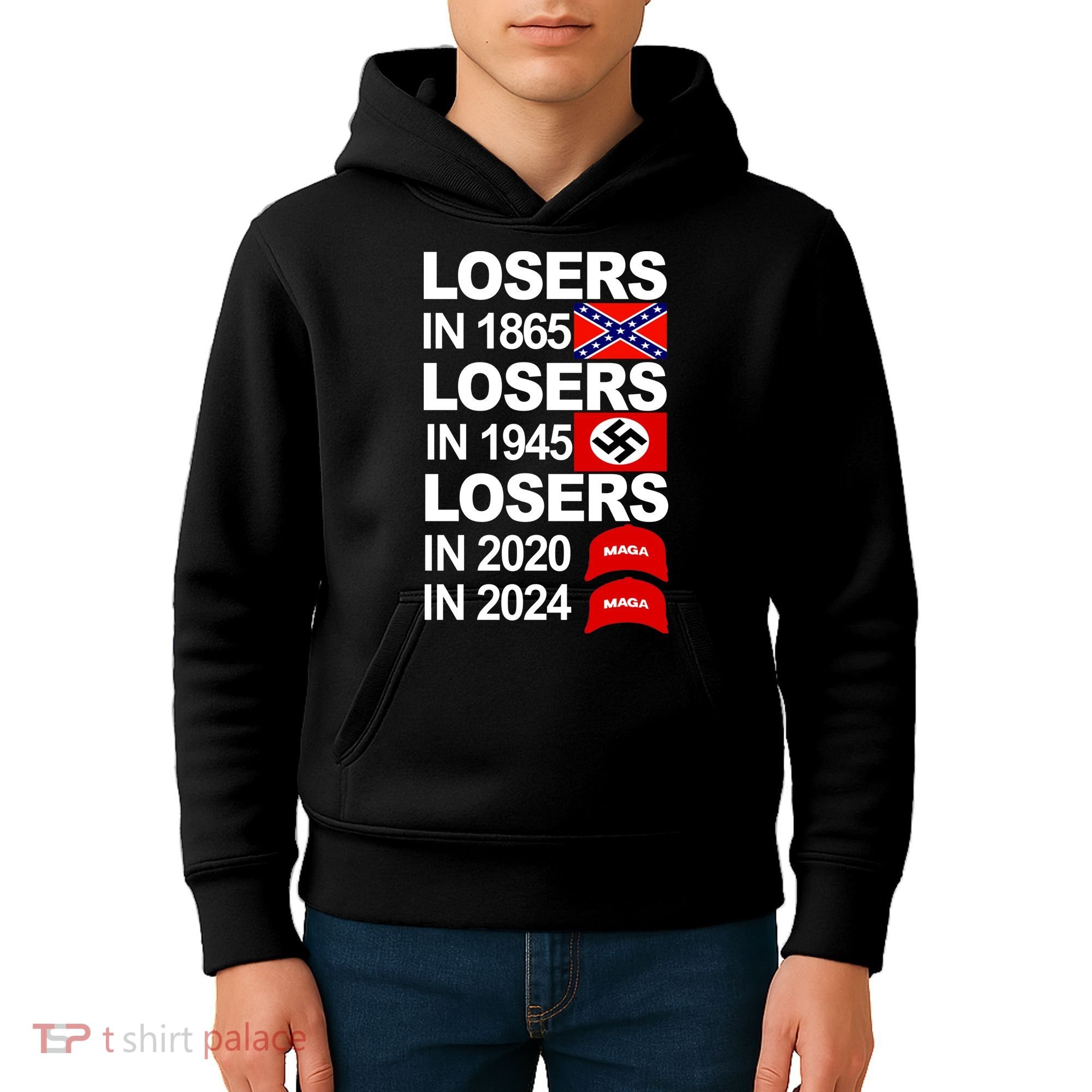 Losers In 1865 Losers In 1945 Kids Hoodie