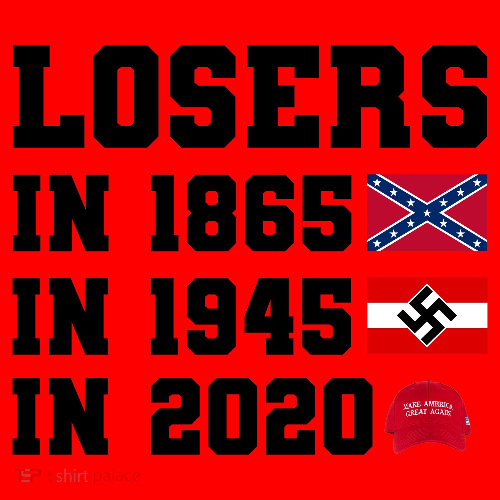 Losers In 1865 In 1945 In 2020 Santa Hat
