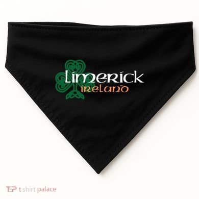 Limerick Irish American Celtic Shamrock Cool Gift USA-Made Doggie Bandana
