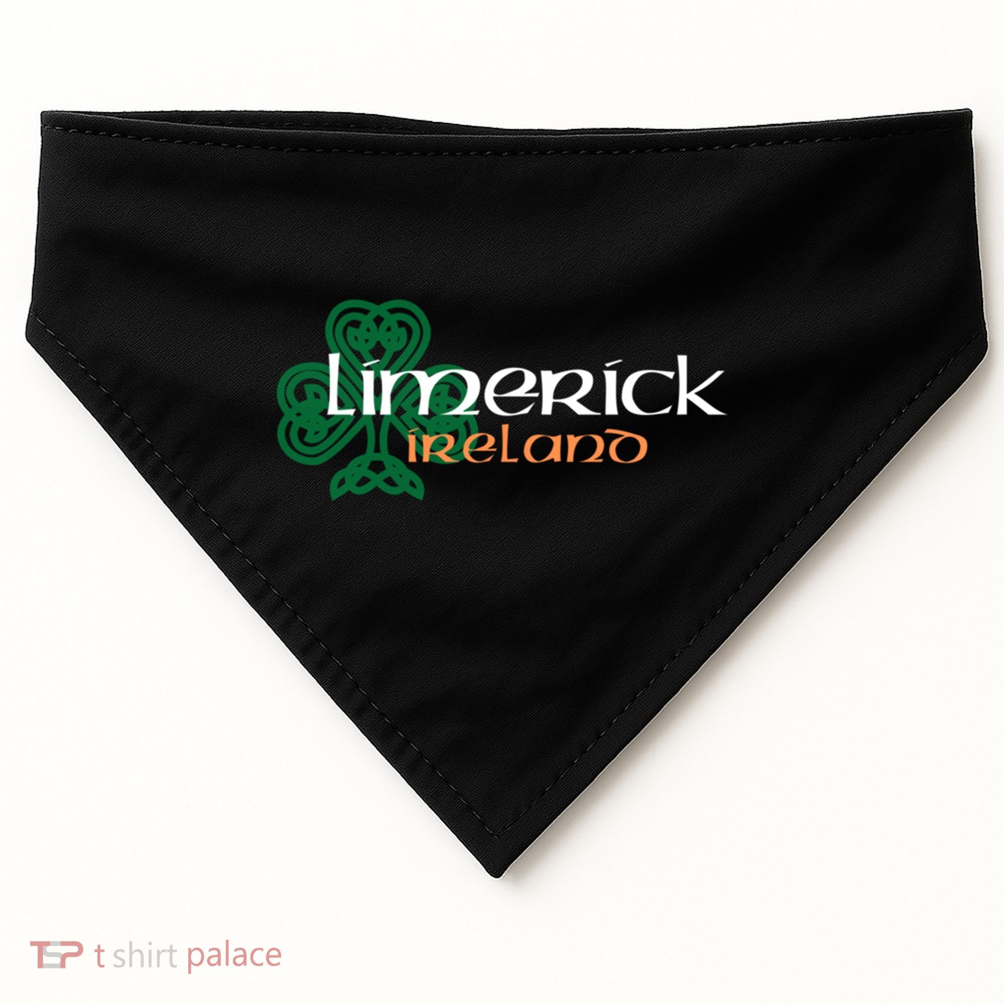 Limerick Irish American Celtic Shamrock Cool Gift USA-Made Doggie Bandana