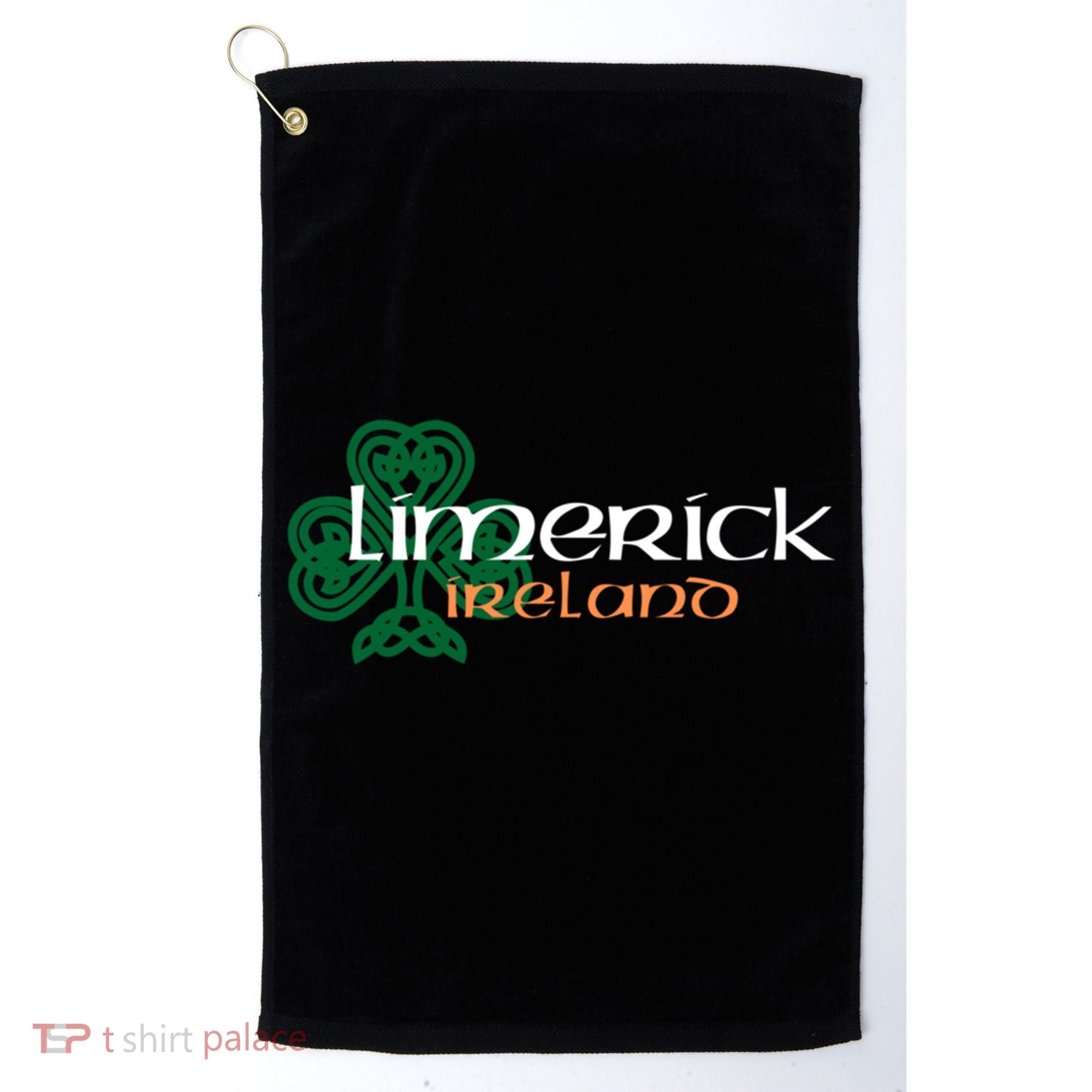 Limerick Irish American Celtic Shamrock Cool Gift Golf Towel