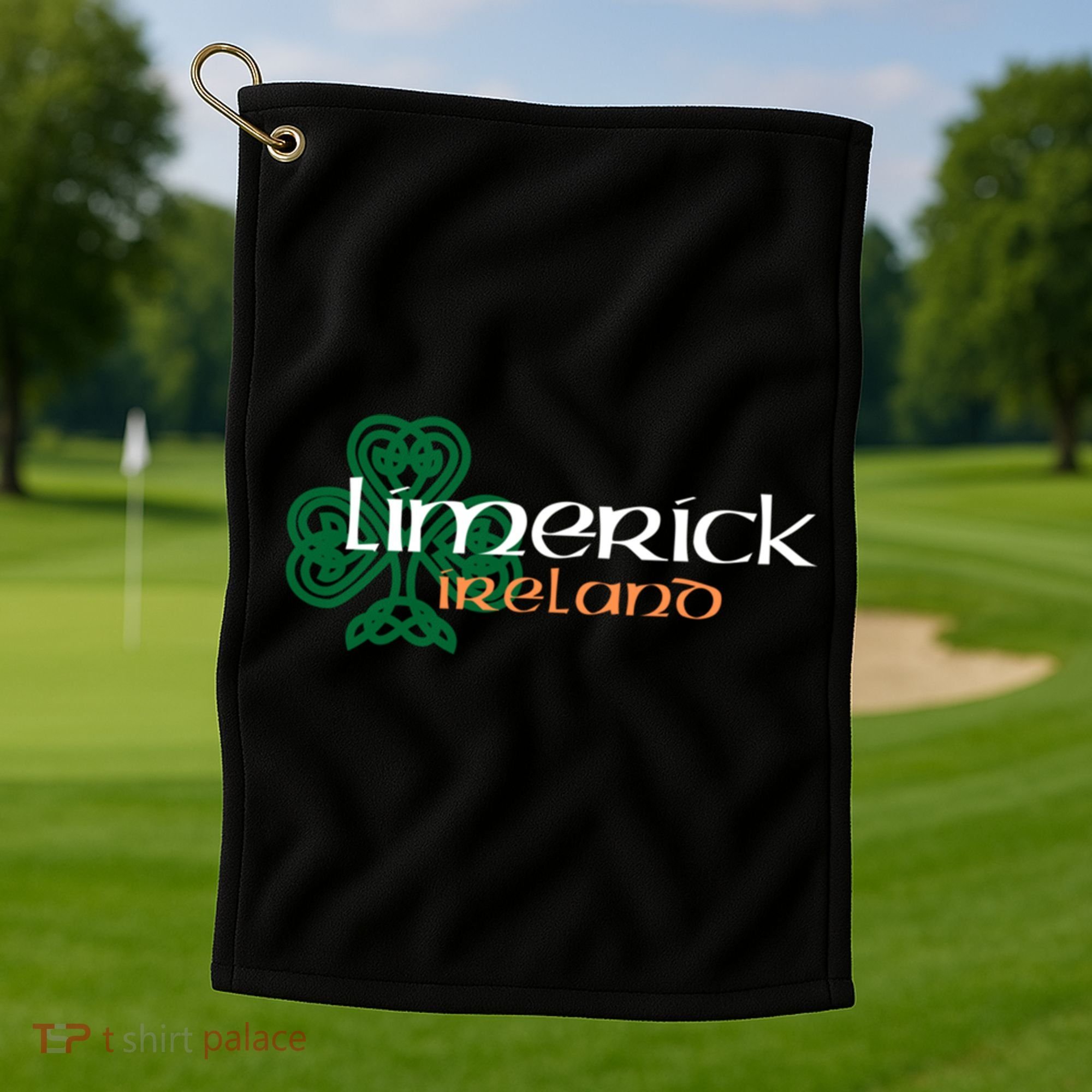 Limerick Irish American Celtic Shamrock Cool Gift Golf Towel