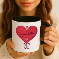 Love In Arabic Heart Gift Coffee Mug thumb 3