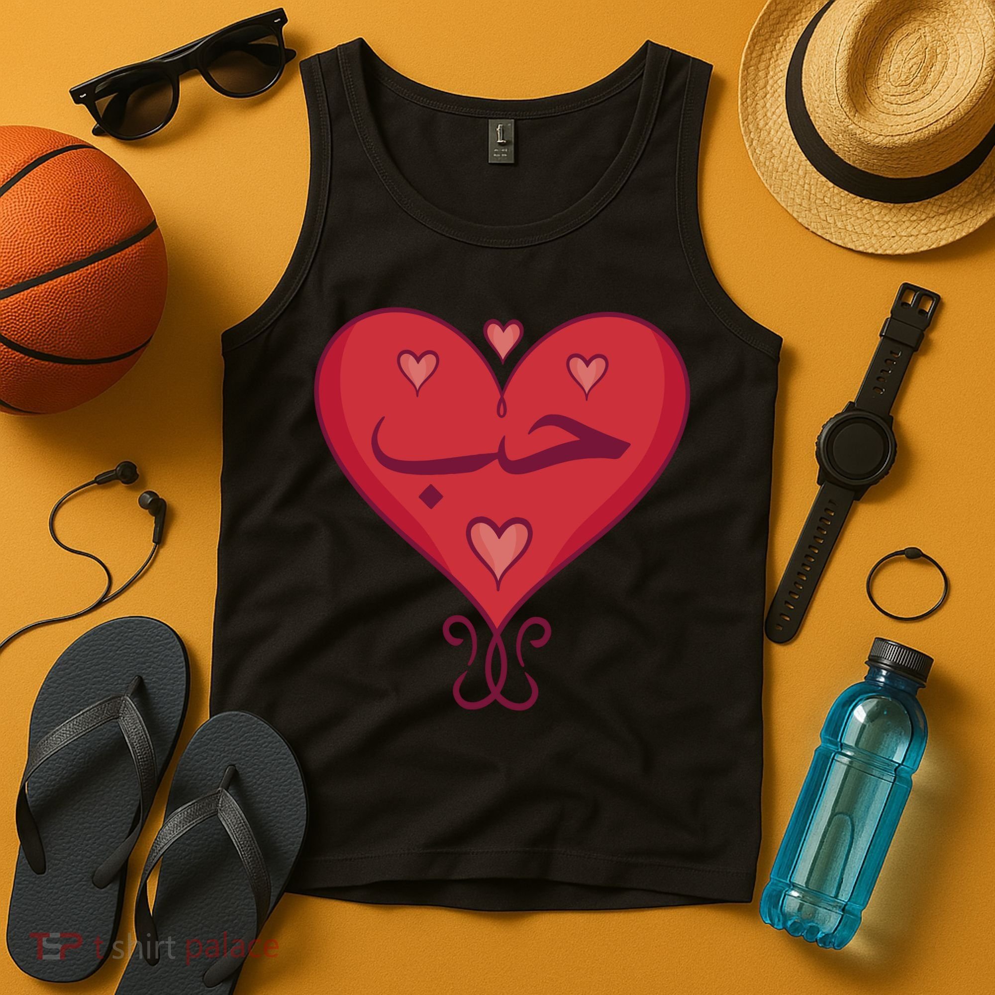Love In Arabic Heart Gift Tank Top