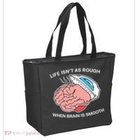 Life Isn’t As Rough When Brain Is Smooth Tote Bag thumb 2