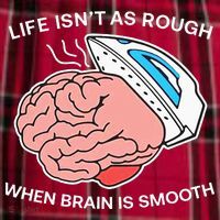 Life Isn’t As Rough When Brain Is Smooth Men's Flannel Plaid Pajama Pants thumb 2