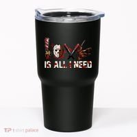 Love Is All I Need Halloween Horror Tumbler thumb 0
