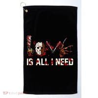 Love Is All I Need Halloween Horror Golf Towel thumb 0