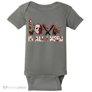 Love Is All I Need Halloween Horror Baby Bodysuit