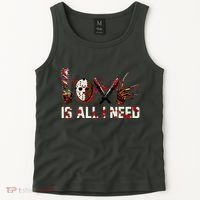 Love Is All I Need Halloween Horror Tank Top thumb 2