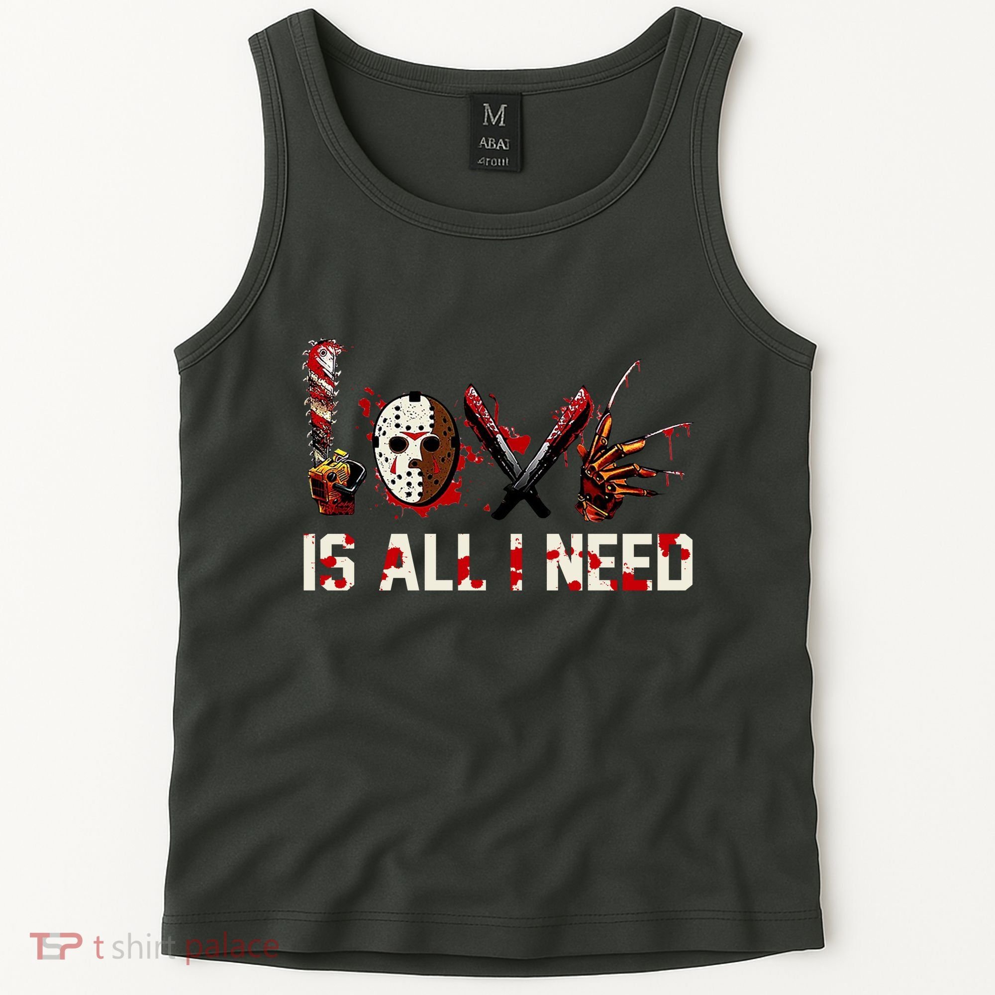 Love Is All I Need Halloween Horror Tank Top
