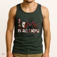 Love Is All I Need Halloween Horror Tank Top thumb 3