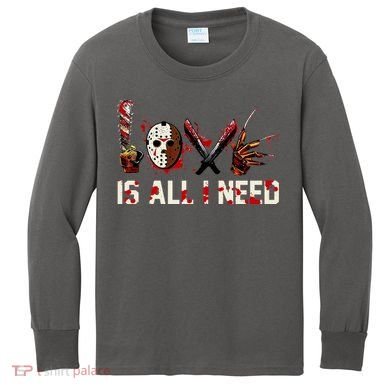 Love Is All I Need Halloween Horror Kids Long Sleeve Shirt