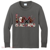 Love Is All I Need Halloween Horror Kids Long Sleeve Shirt thumb 0