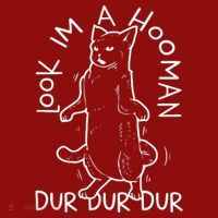 Look Im A Hooman Dur Dur Dur Long Sleeve Shirt thumb 2