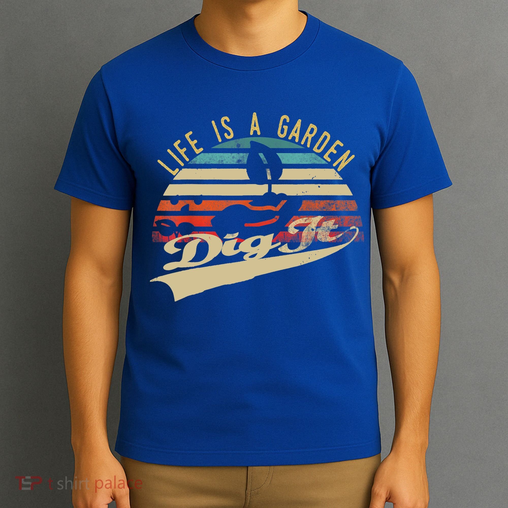 Life Is A Garden Dig It Funny Retro Vintage Farmer Gift T-Shirt