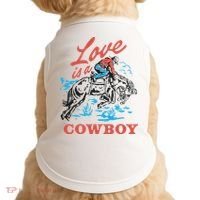 Love Is A Cowboy Funny Cowboy Doggie Tank thumb 0