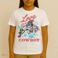 Love Is A Cowboy Funny Cowboy T-Shirt thumb 4