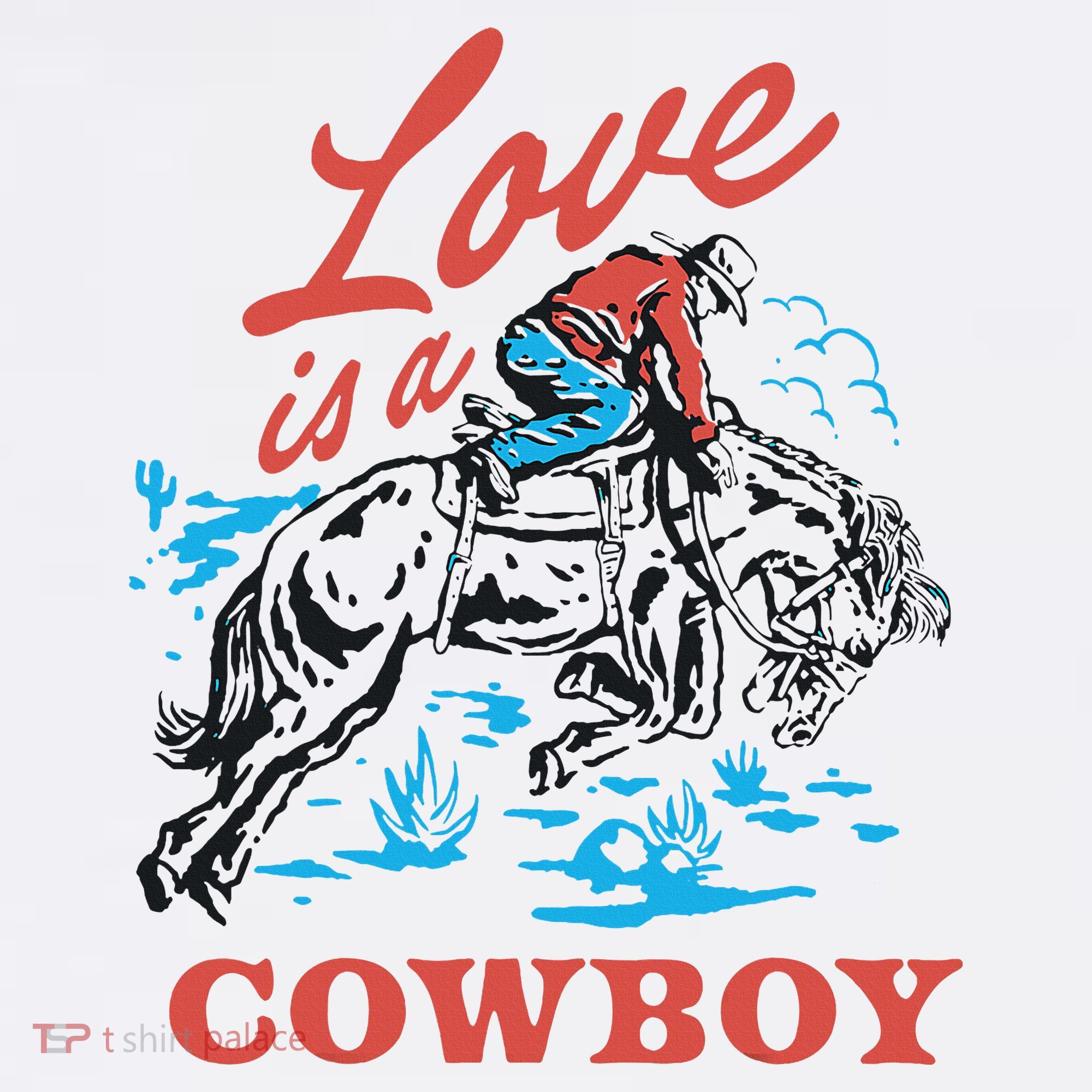Love Is A Cowboy Funny Cowboy Women's Hoodie