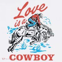 Love Is A Cowboy Funny Cowboy Mousepad thumb 1