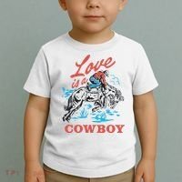 Love Is A Cowboy Funny Cowboy Toddler T-Shirt thumb 2