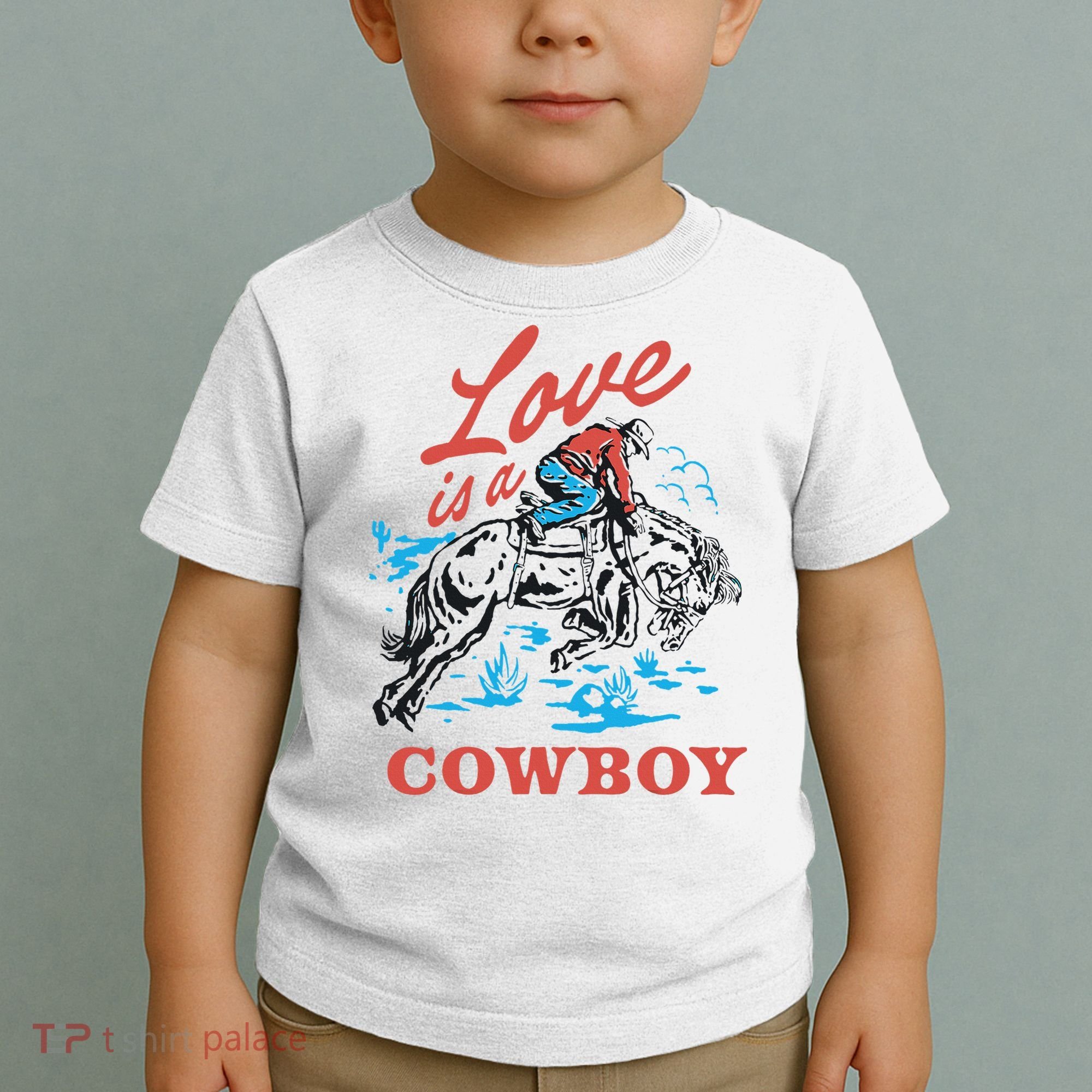 Love Is A Cowboy Funny Cowboy Toddler T-Shirt