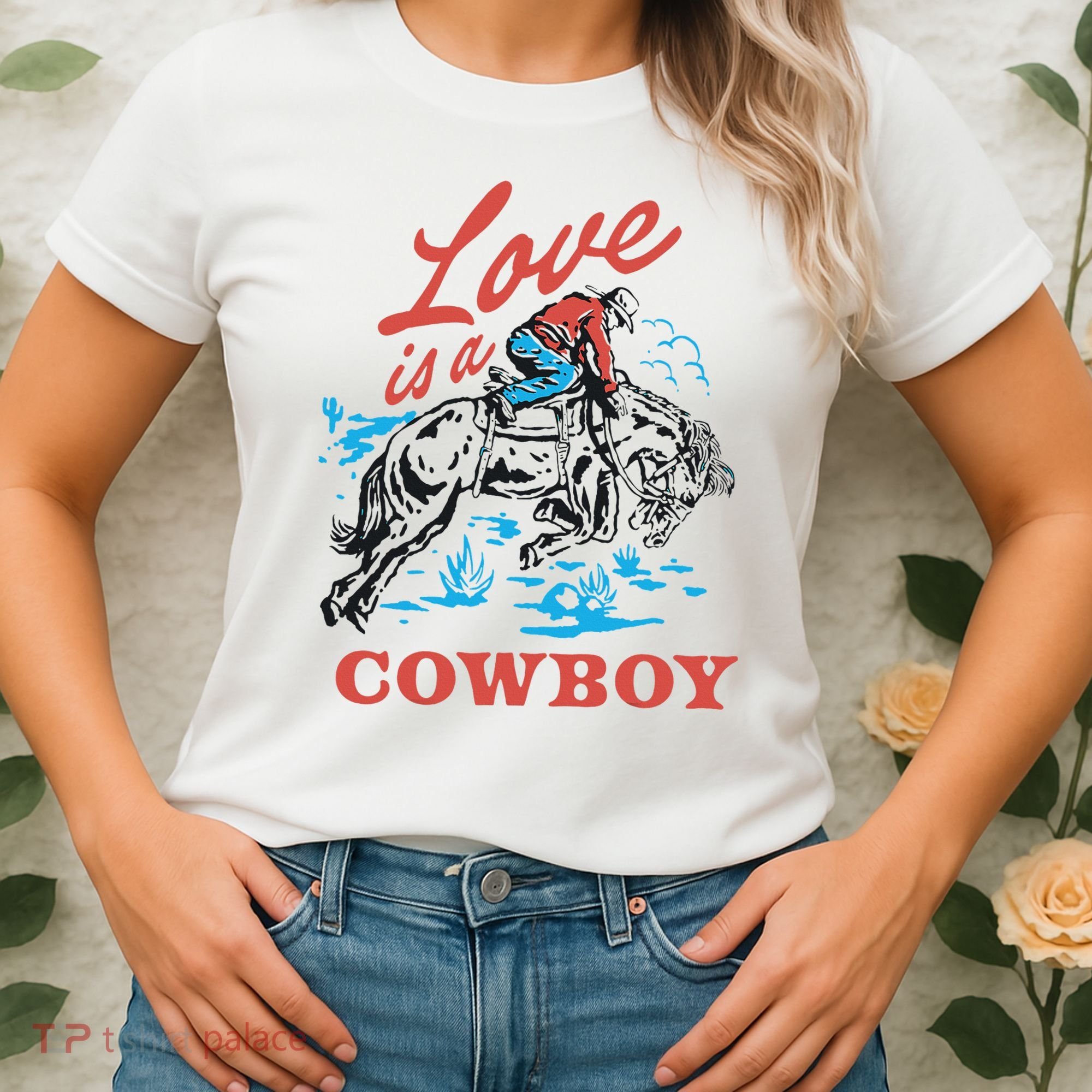 Love Is A Cowboy Funny Cowboy Women's T-Shirt