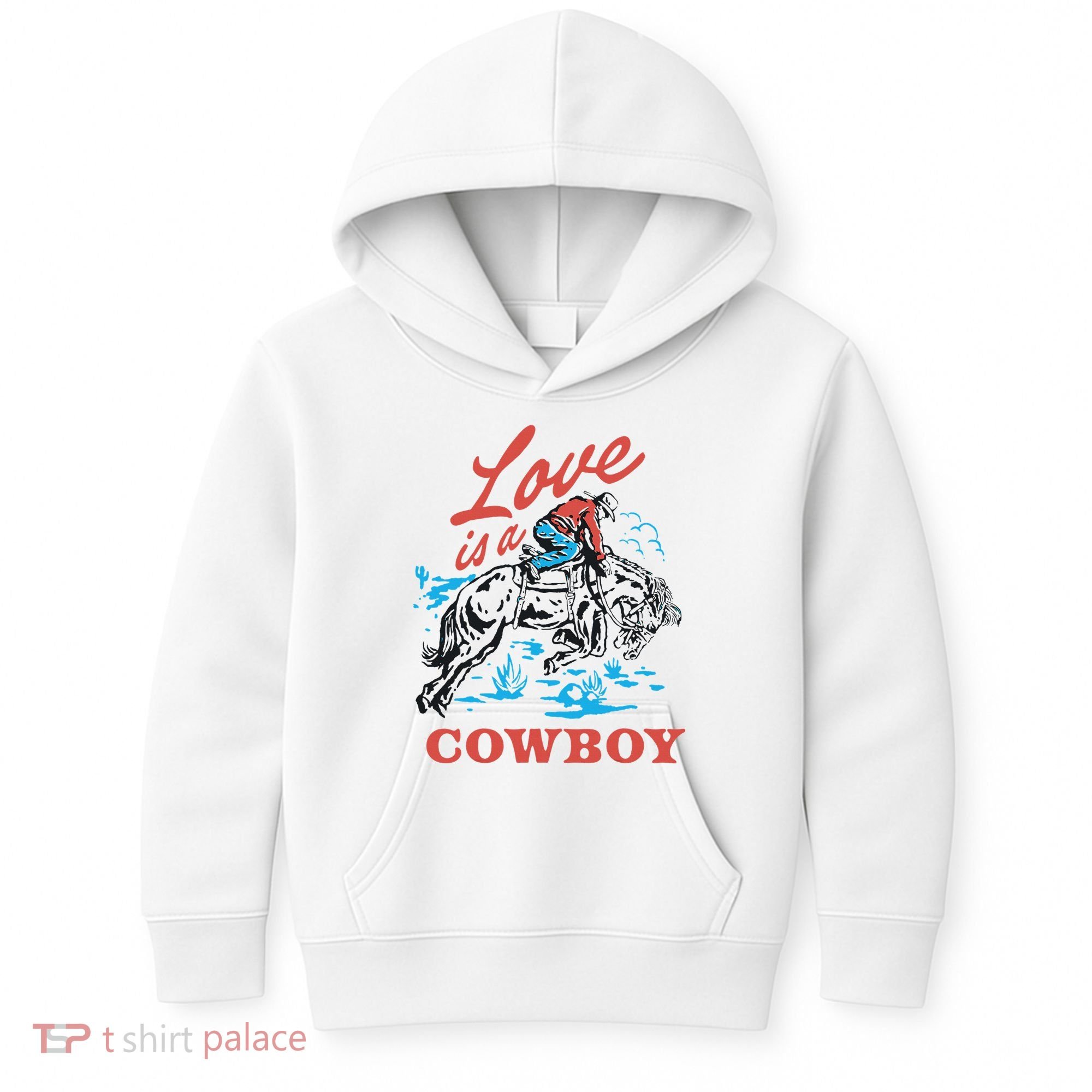 Love Is A Cowboy Funny Cowboy Kids Hoodie