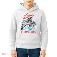 Love Is A Cowboy Funny Cowboy Kids Hoodie thumb 4