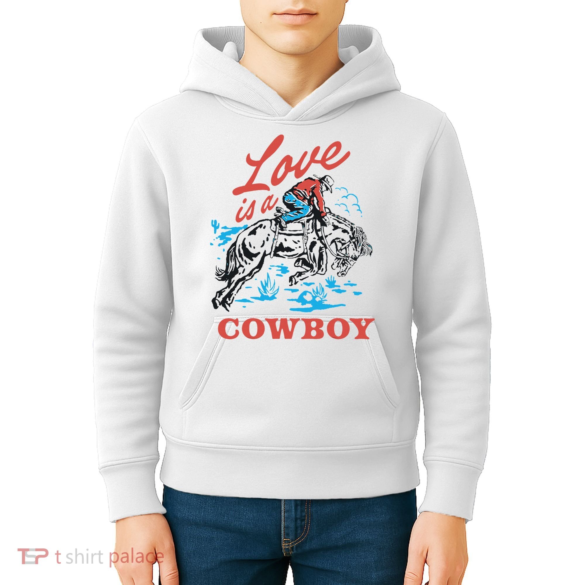 Love Is A Cowboy Funny Cowboy Kids Hoodie