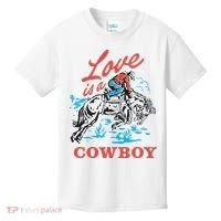 Love Is A Cowboy Funny Cowboy Kids T-Shirt thumb 0