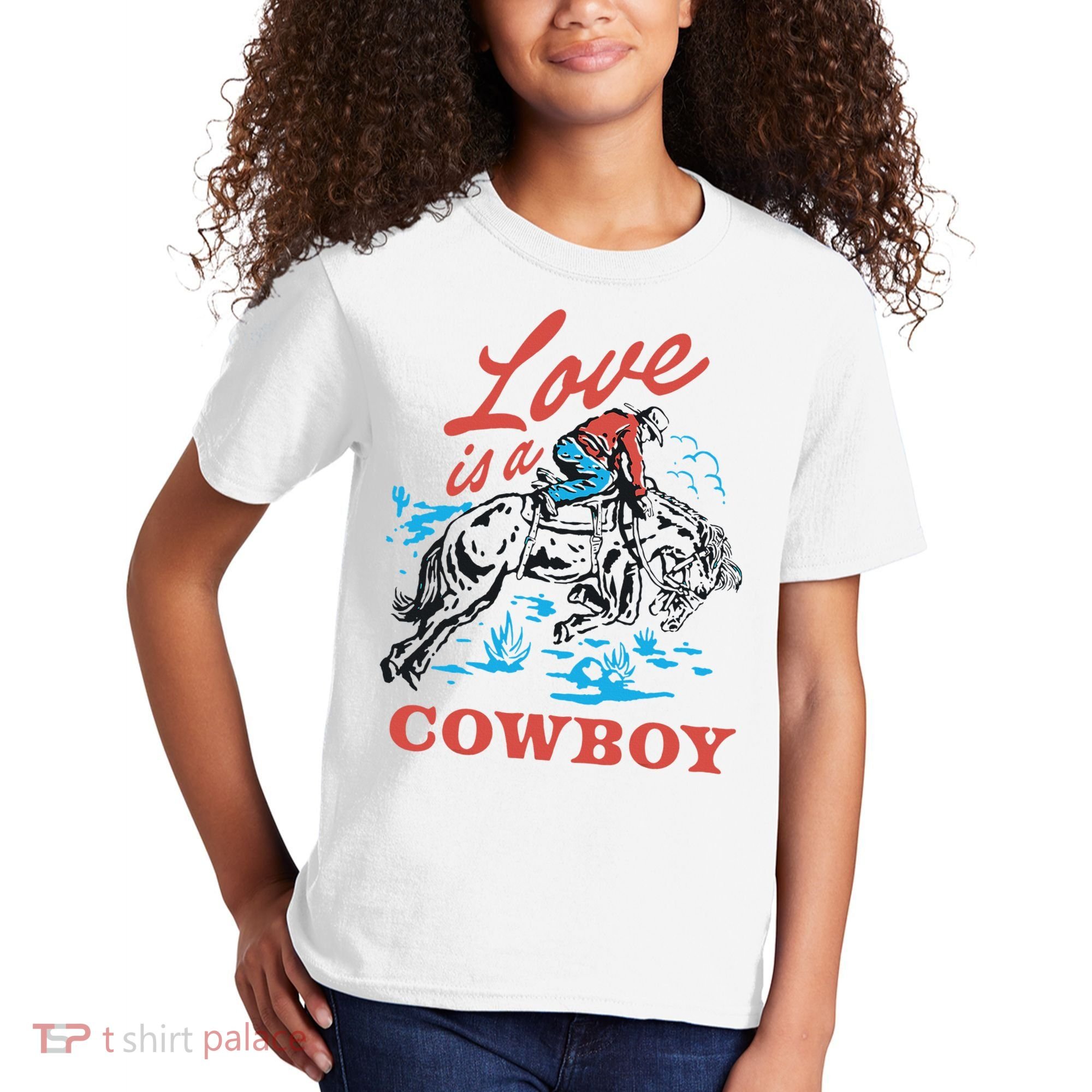 Love Is A Cowboy Funny Cowboy Kids T-Shirt