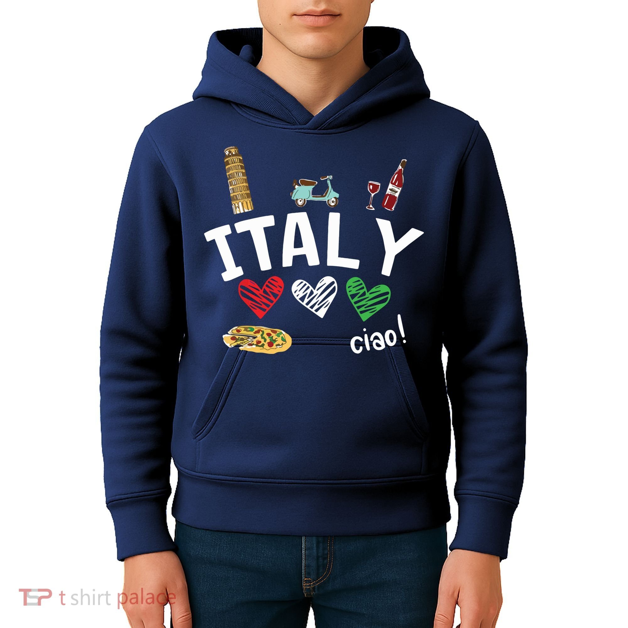 Love Italy And Everything Italian Culture Gift Kids Hoodie