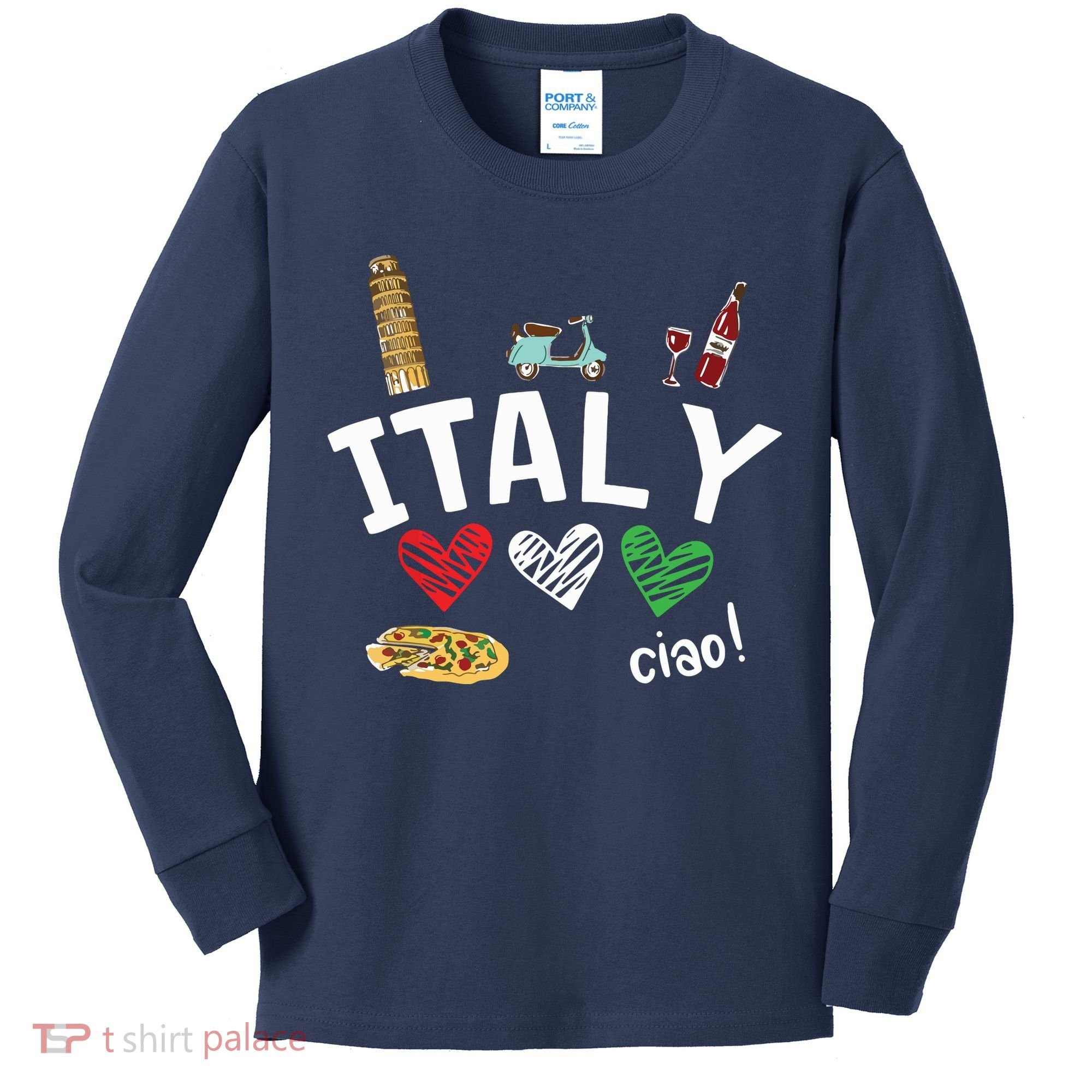 Love Italy And Everything Italian Culture Gift Kids Long Sleeve Shirt
