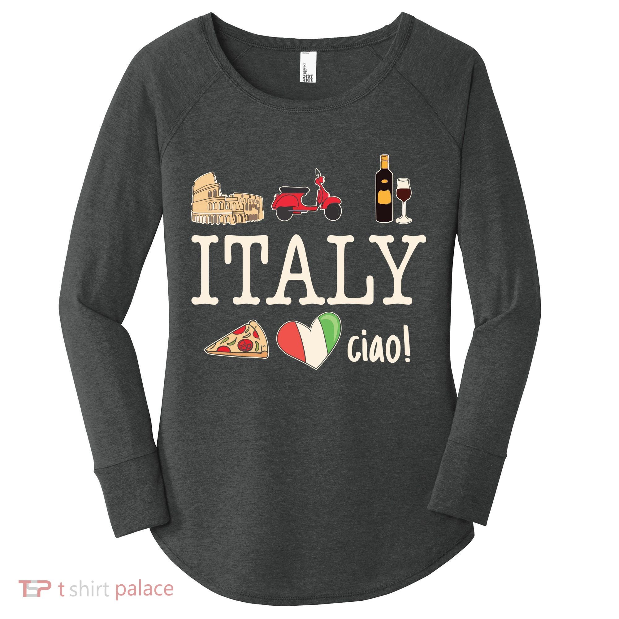 Love Italy And Everything Italian Culture Women's Perfect Tri Tunic Long Sleeve Shirt